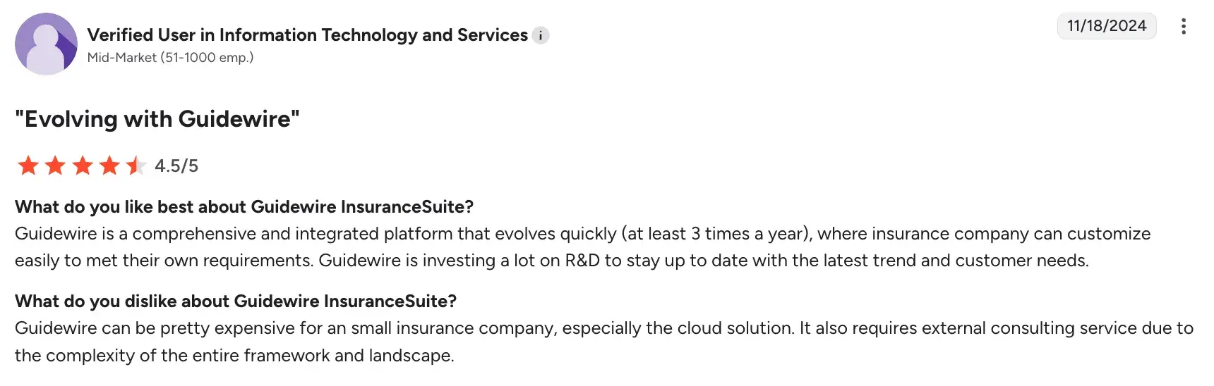 Consulting expertise for smaller carrier products