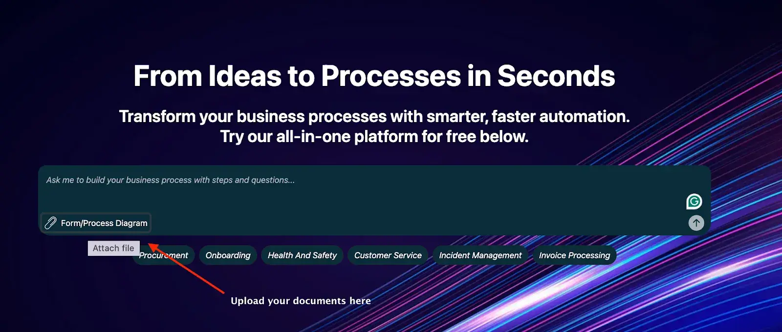 Screenshot of FlowForma Playground interface