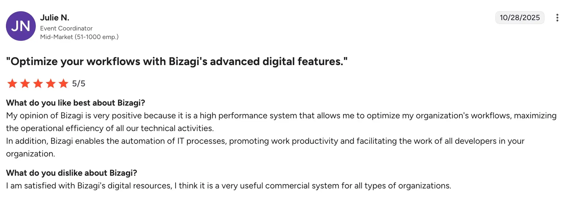User dislikes about Bizagi software