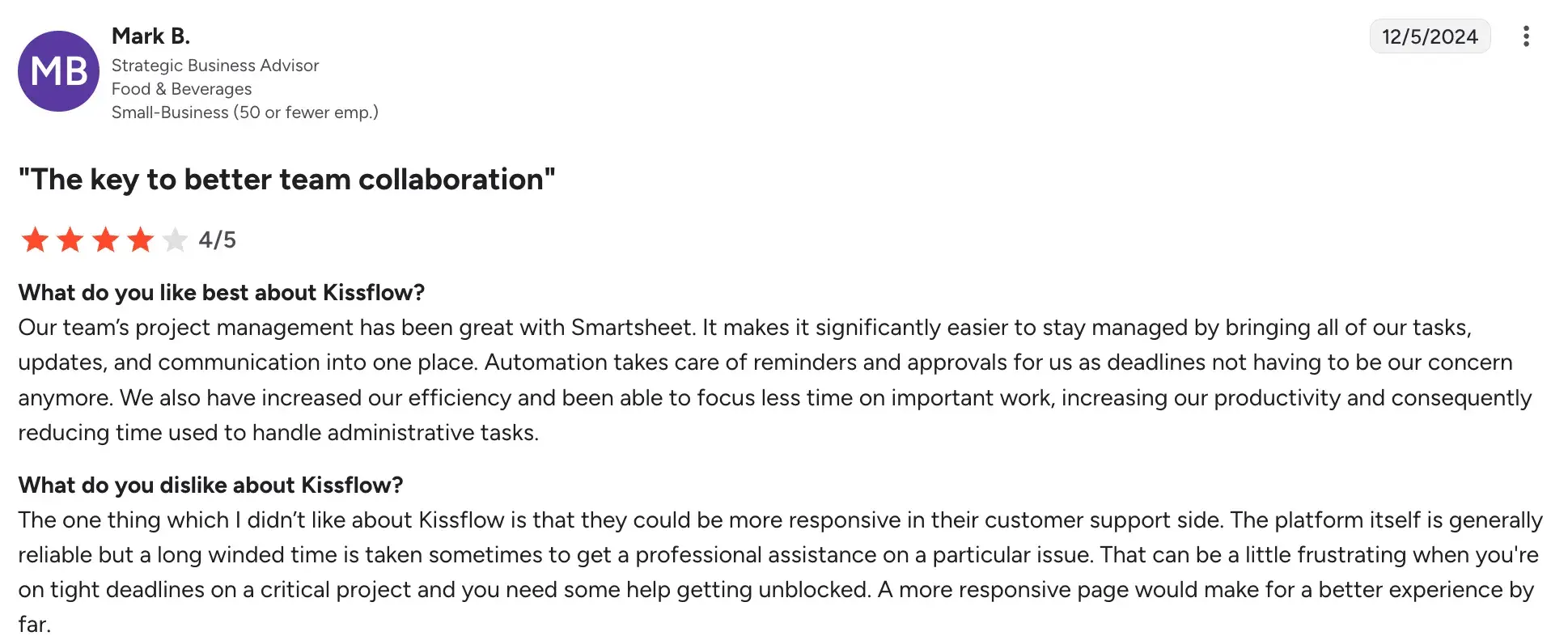 User dislikes about Kissflow limitations