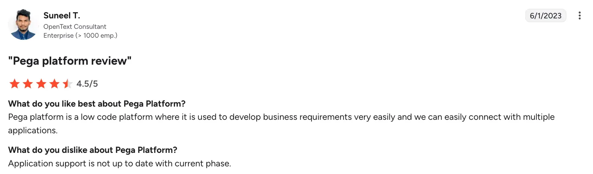 User dislikes about Pega highlighted